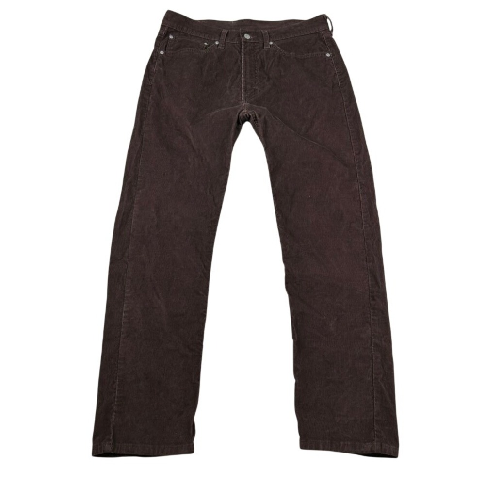 Levis 505 Corduroy Pants Mens 34x32 Regular Brown Straight Leg Chocolate Preppy